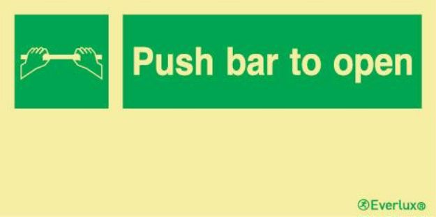 Safety sign, photoluminescent vinyl, Escape door o